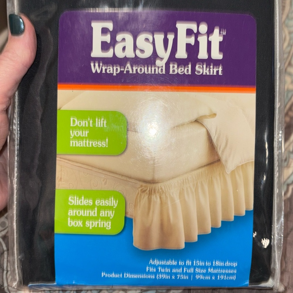 Easy fit wrap-around bed skirt